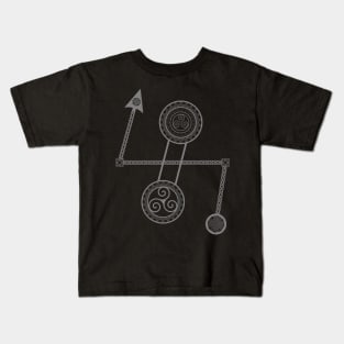 Pictish Double Disc Z Rod Kids T-Shirt